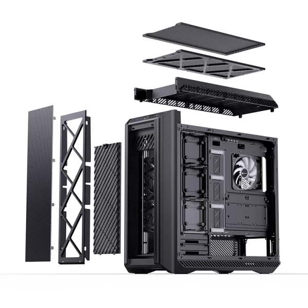 VỎ CASE PC JONSBO D500 BLACK - Ảnh 3