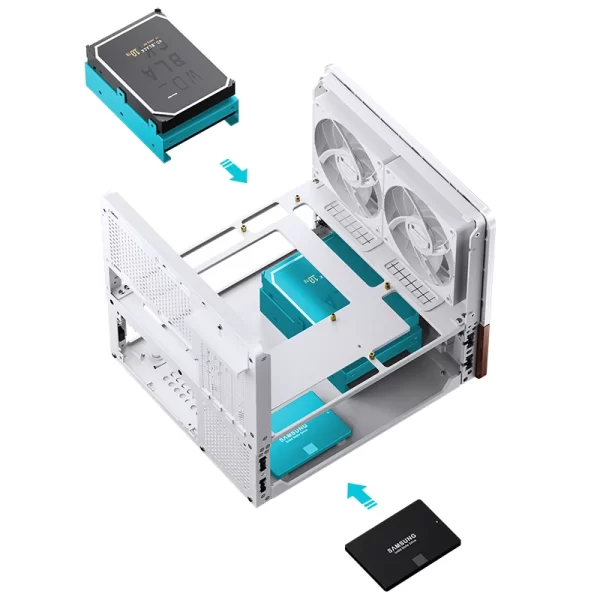 VỎ CASE PC JONSBO V12 WHITE - Ảnh 10