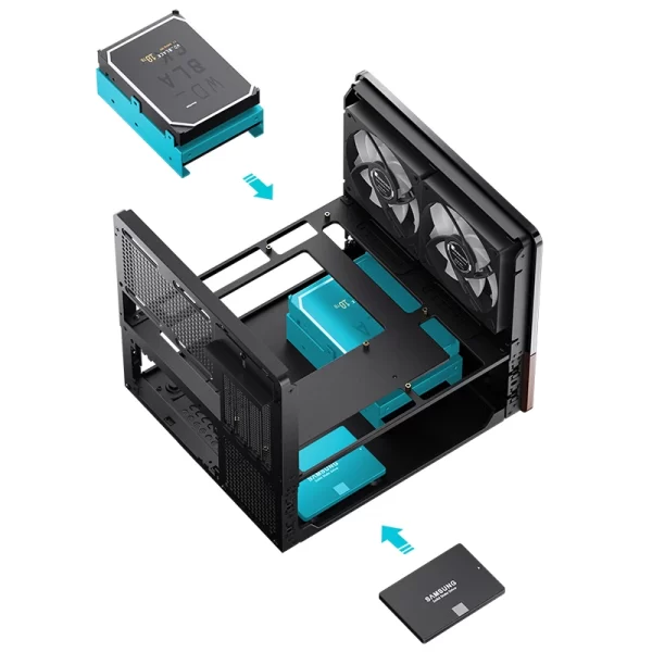 VỎ CASE PC JONSBO V12 BLACK - Hình ảnh 12