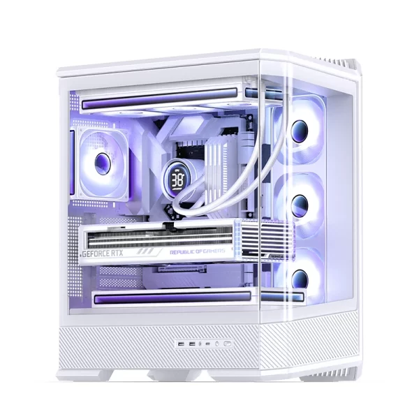 VỎ CASE PC JONSBO D400 WHITE - Ảnh 4