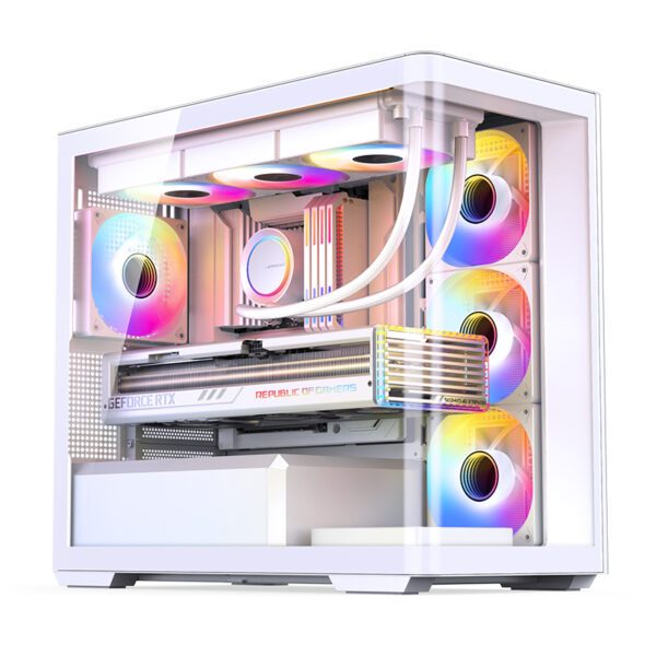 VỎ CASE PC JONSBO D300 WHITE - Hình ảnh 2