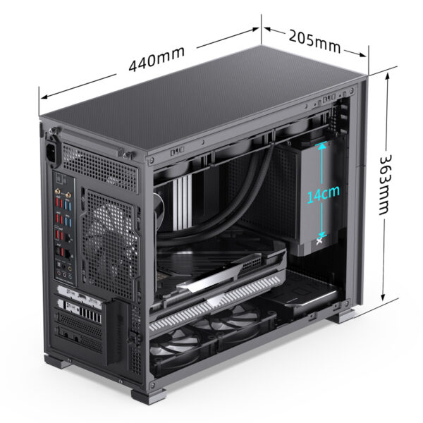 VỎ CASE PC JONSBO D31 STD SCREEN BLACK - Hình ảnh 7