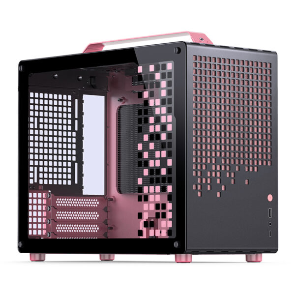 VỎ CASE PC M-ATX JONSBO Z20 PINK BLACK - Ảnh 3