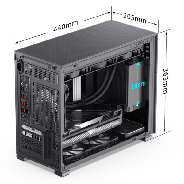 VỎ CASE PC JONSBO D31 STD BLACK - Ảnh 4