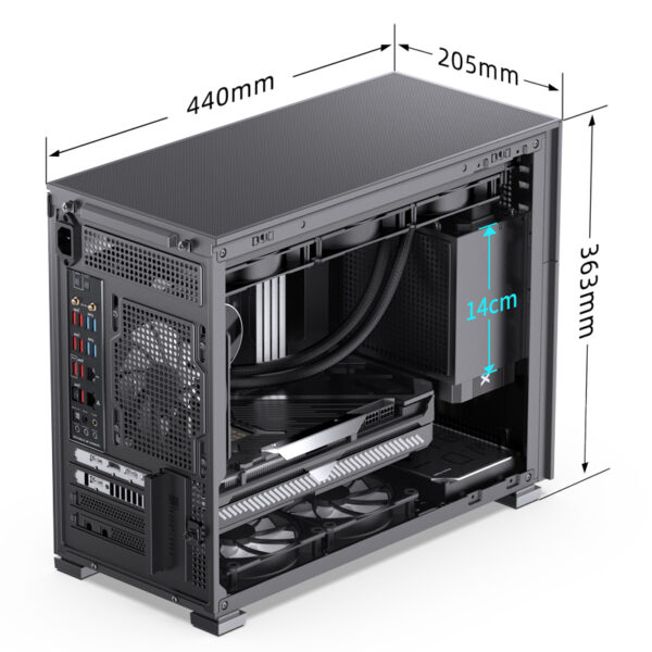 VỎ CASE PC JONSBO D31 MESH SCREEN BLACK - Hình ảnh 7