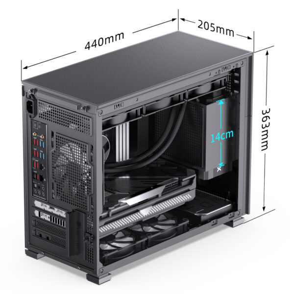 VỎ CASE PC JONSBO D31 MESH MINI TOWER M-ATX (BLACK) - Hình ảnh 5