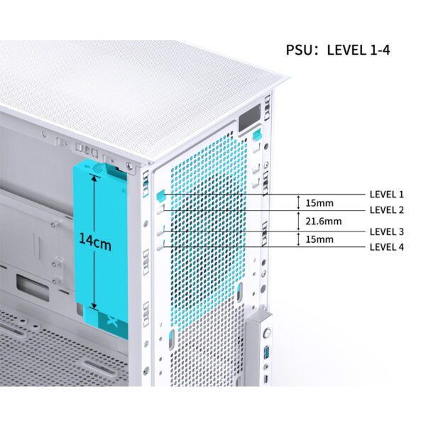 VỎ CASE PC JONSBO D31 STD SCREEN WHITE - Hình ảnh 25