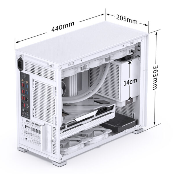 VỎ CASE PC JONSBO D31 STD SCREEN WHITE - Hình ảnh 7