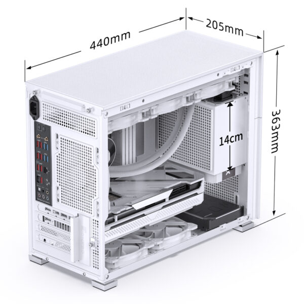 VỎ CASE PC JONSBO D31 STD WHITE - Ảnh 4