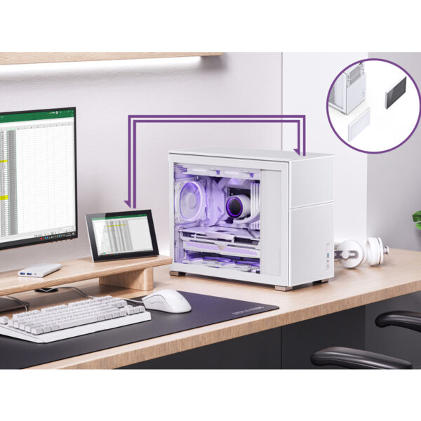 VỎ CASE PC JONSBO D31 MESH SCREEN WHITE - Hình ảnh 44