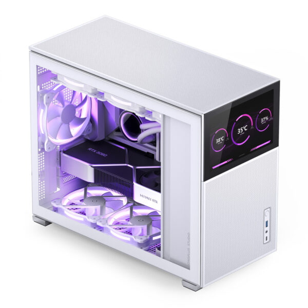 VỎ CASE PC JONSBO D31 MESH SCREEN WHITE - Hình ảnh 2