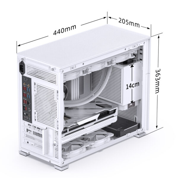 VỎ CASE PC JONSBO D31 MESH SCREEN WHITE - Hình ảnh 47