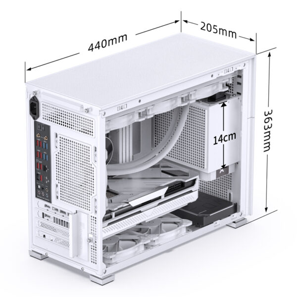 VỎ CASE PC JONSBO D31 MESH WHITE - Hình ảnh 5