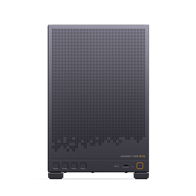 Cổng và nút nguồn của vỏ case Jonsbo D32 STD