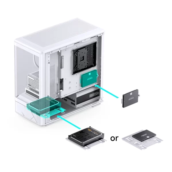 VỎ CASE PC JONSBO M-ATX D200 WHITE - Ảnh 16