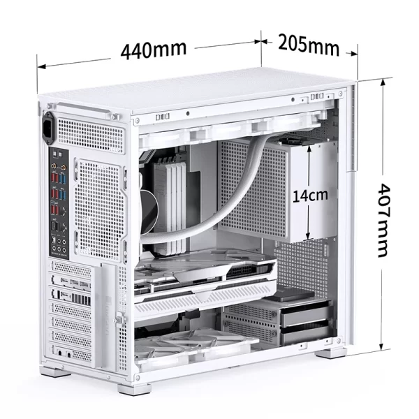 VỎ CASE PC JONSBO D41 MESH SCREEN WHITE - Ảnh 17
