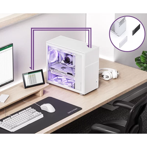 VỎ CASE PC JONSBO D41 MESH SCREEN WHITE - Ảnh 16