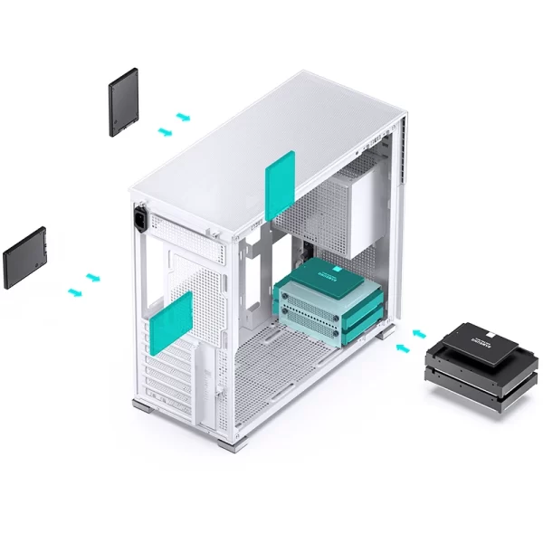 VỎ CASE PC JONSBO D41 MESH SCREEN WHITE - Ảnh 26