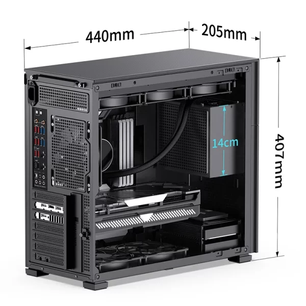 VỎ CASE PC JONSBO D41 MESH BLACK - Ảnh 15