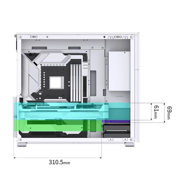 VỎ CASE PC JONSBO D41 MESH SCREEN WHITE - Ảnh 52