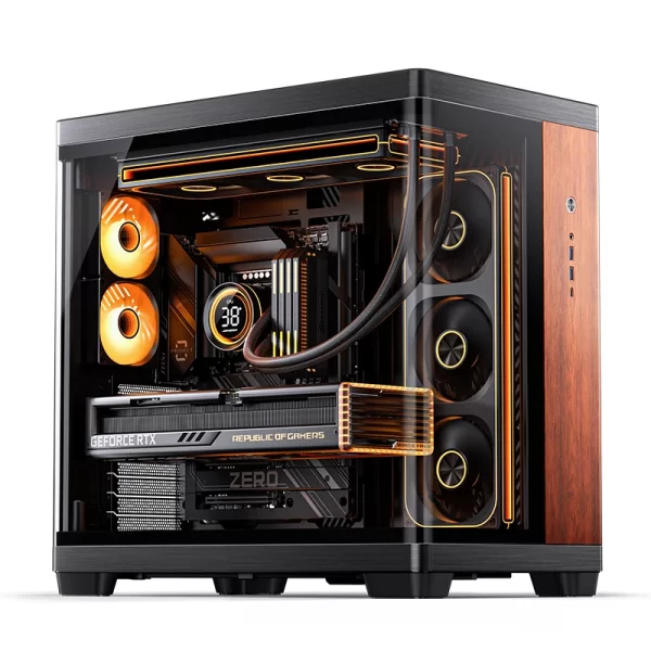 VỎ CASE PC JONSBO TK-4 BLACK WOOD - Ảnh 4
