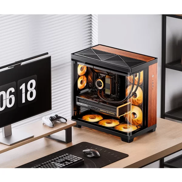 VỎ CASE PC JONSBO TK-4 BLACK WOOD - Ảnh 30