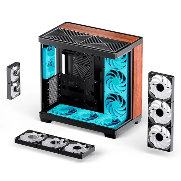 VỎ CASE PC JONSBO TK-4 BLACK WOOD - Ảnh 12