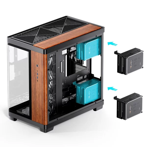 VỎ CASE PC JONSBO TK-4 BLACK WOOD - Ảnh 11